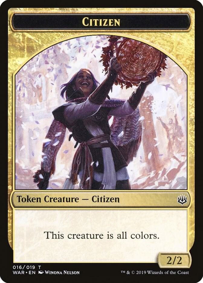 Citizen Token 16 card from War of the Spark