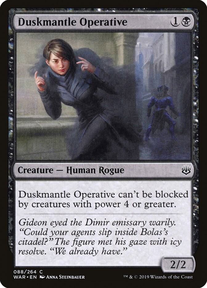 Duskmantle Operative 88 card from War of the Spark