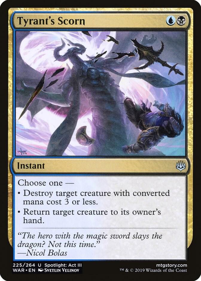 Tyrant's Scorn 225 card from War of the Spark