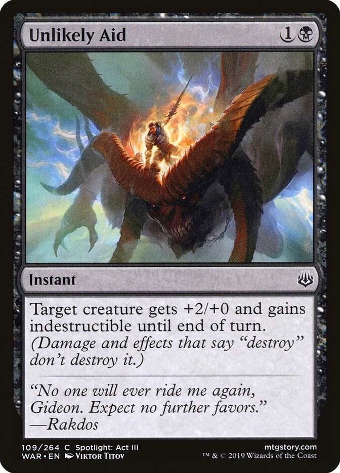 Unlikely Aid 109 card from War of the Spark
