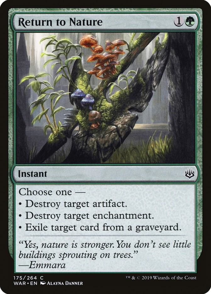 Return to Nature 175 card from War of the Spark