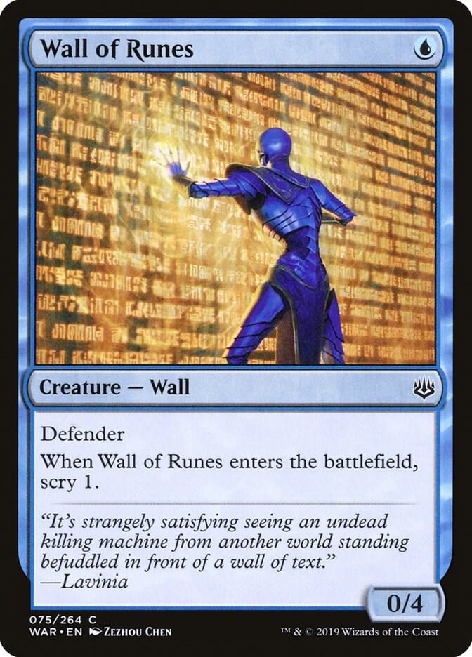 Wall of Runes 75 card from War of the Spark