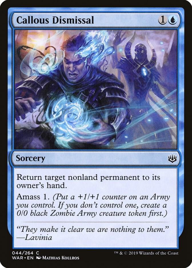 Callous Dismissal 44 card from War of the Spark