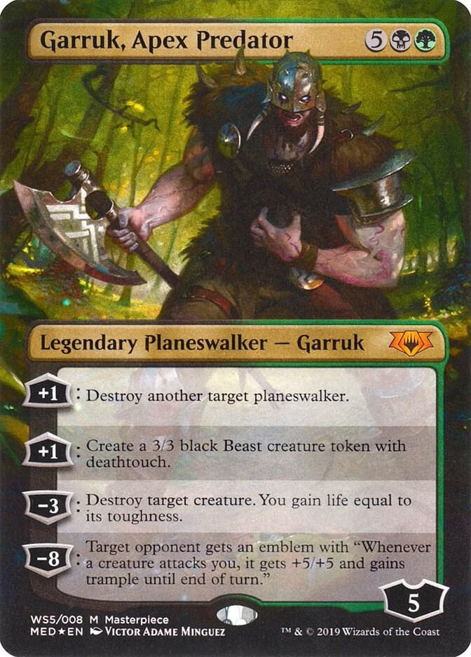Garruk, Apex Predator WS5 card from Mythic Edition: War of the Spark