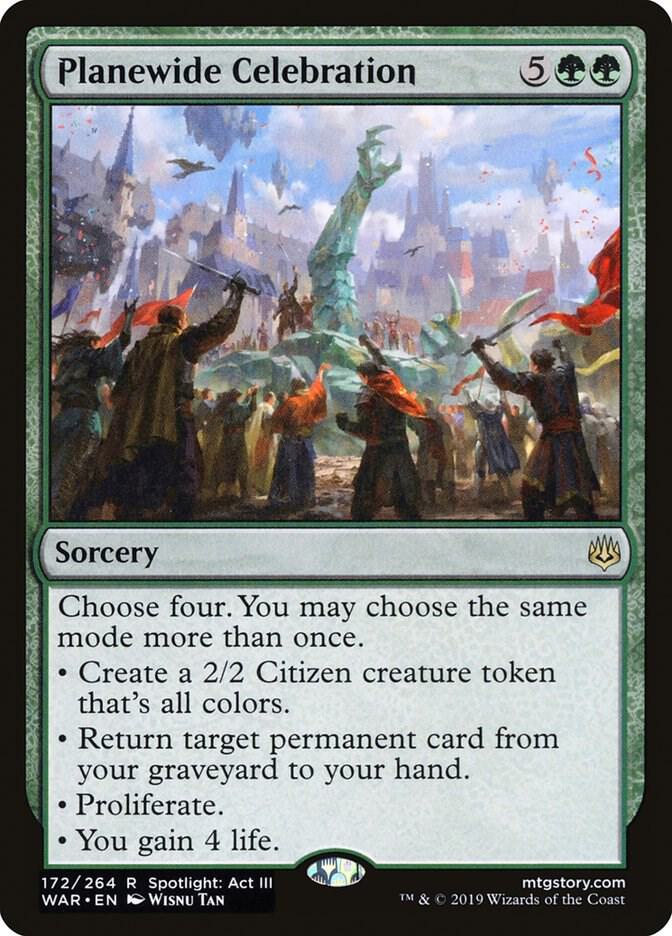 Planewide Celebration 172 card from War of the Spark
