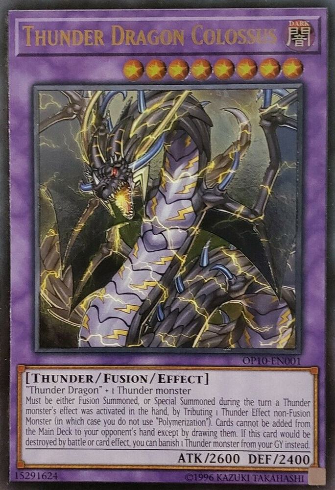 Thunder Dragon Colossus (UTR) OP10-EN001 card from OTS Tournament Pack 10