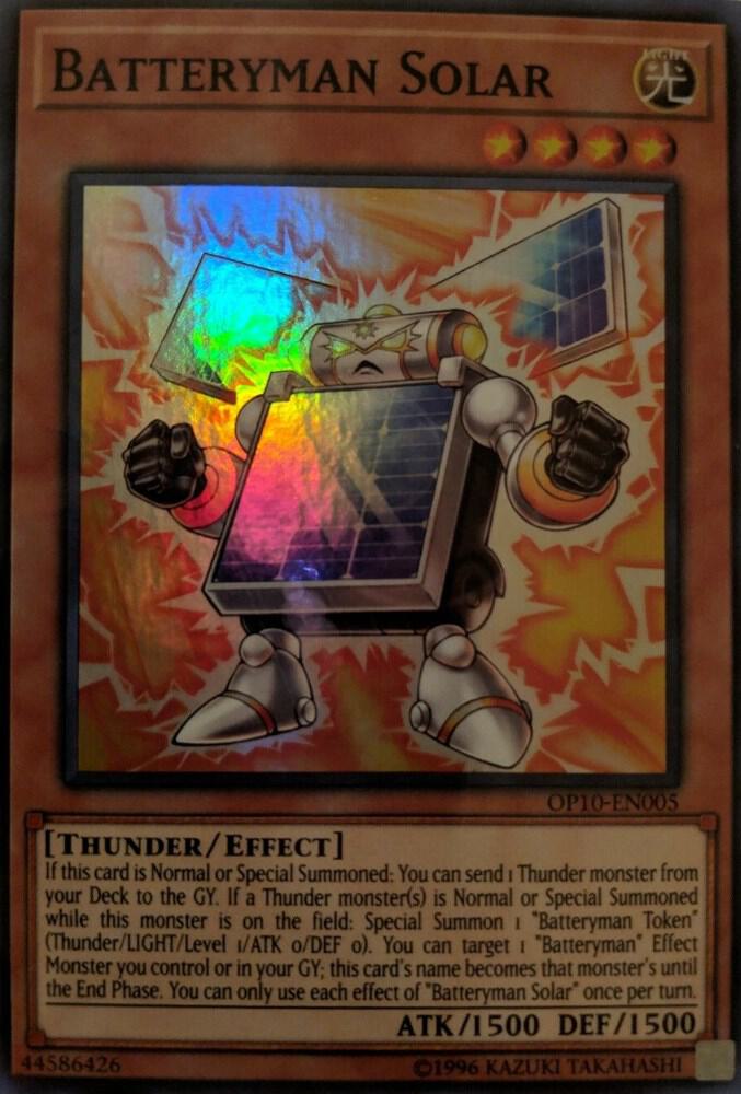 Batteryman Solar OP10-EN005 card from OTS Tournament Pack 10
