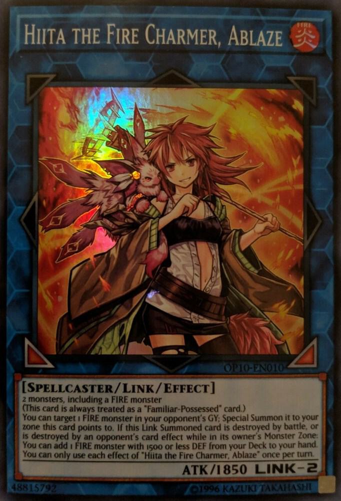 Hiita the Fire Charmer, Ablaze OP10-EN010 card from OTS Tournament Pack 10