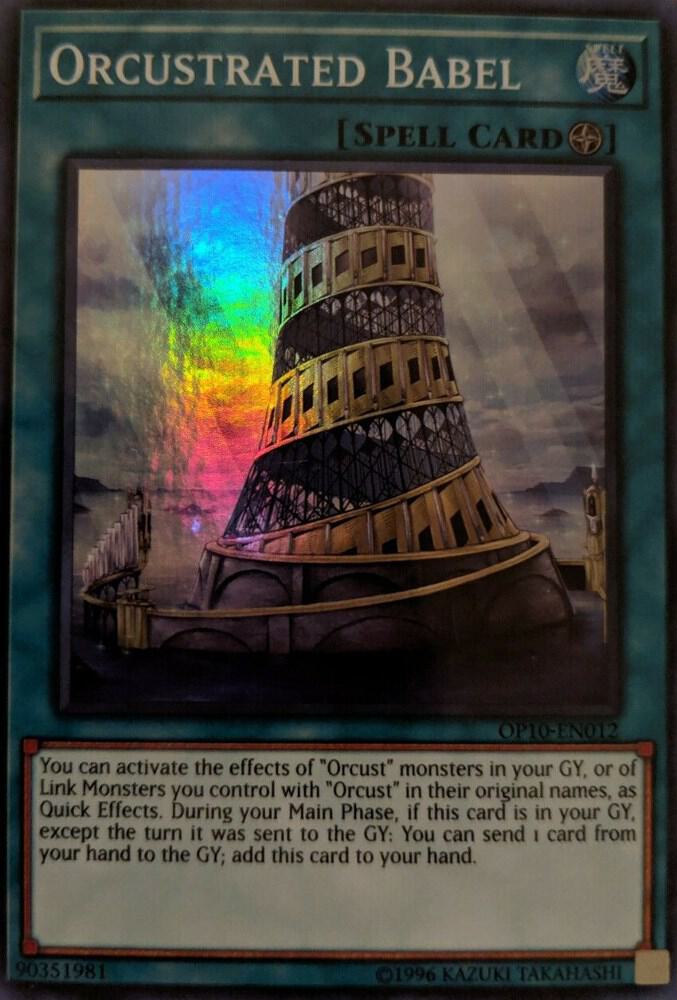Orcustrated Babel OP10-EN012 card from OTS Tournament Pack 10