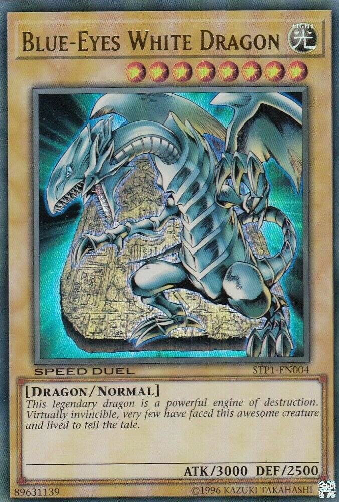 Blue-Eyes White Dragon STP1-EN004 card from Speed Duel: Tournament Pack 1