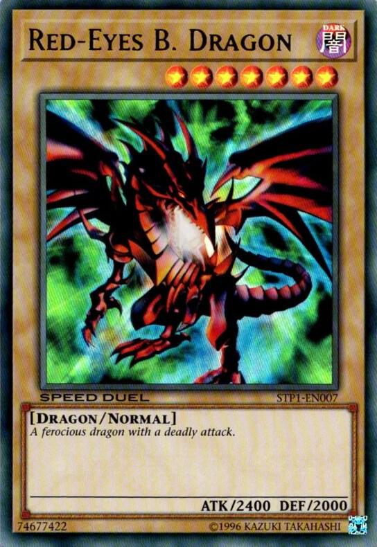 Red-Eyes B. Dragon STP1-EN007 card from Speed Duel: Tournament Pack 1