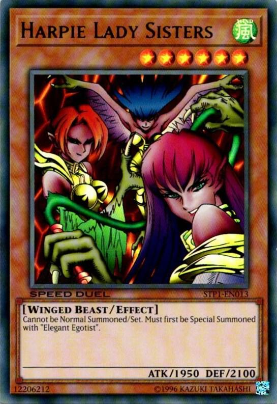 Harpie Lady Sisters STP1-EN013 card from Speed Duel: Tournament Pack 1