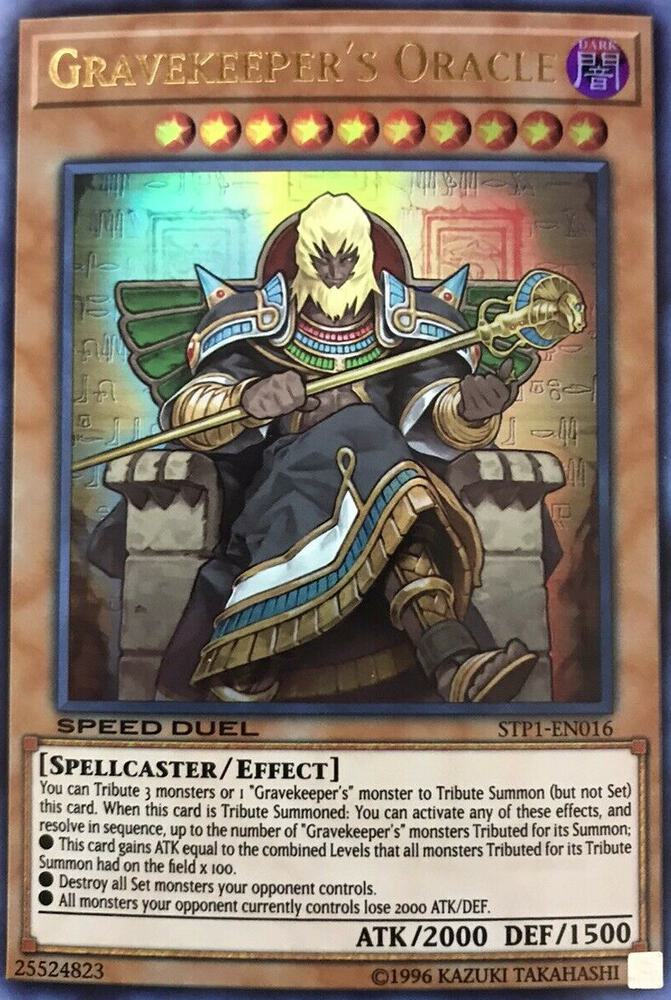 Gravekeeper's Oracle STP1-EN016 card from Speed Duel: Tournament Pack 1