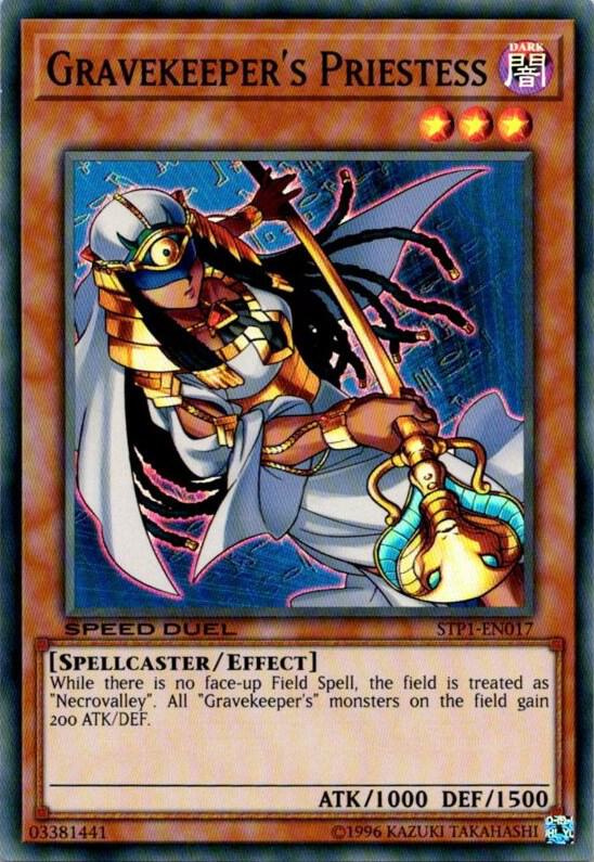 Gravekeeper's Priestess STP1-EN017 card from Speed Duel: Tournament Pack 1