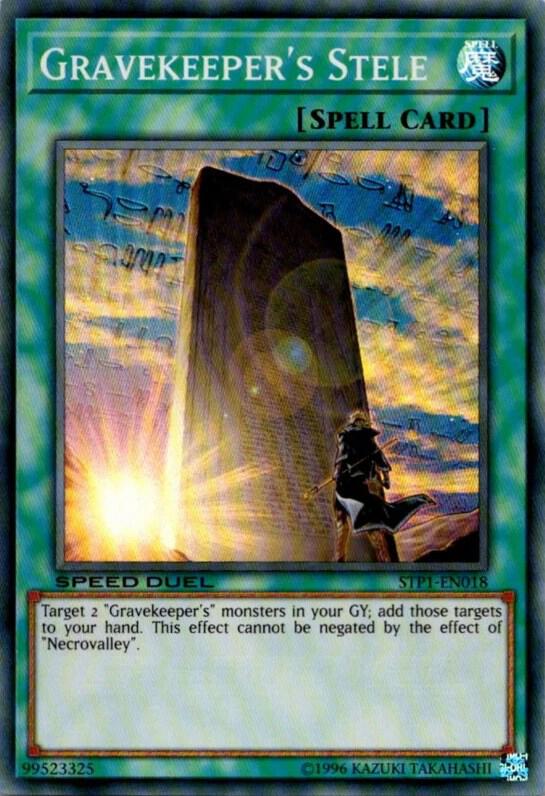 Gravekeeper's Stele STP1-EN018 card from Speed Duel: Tournament Pack 1