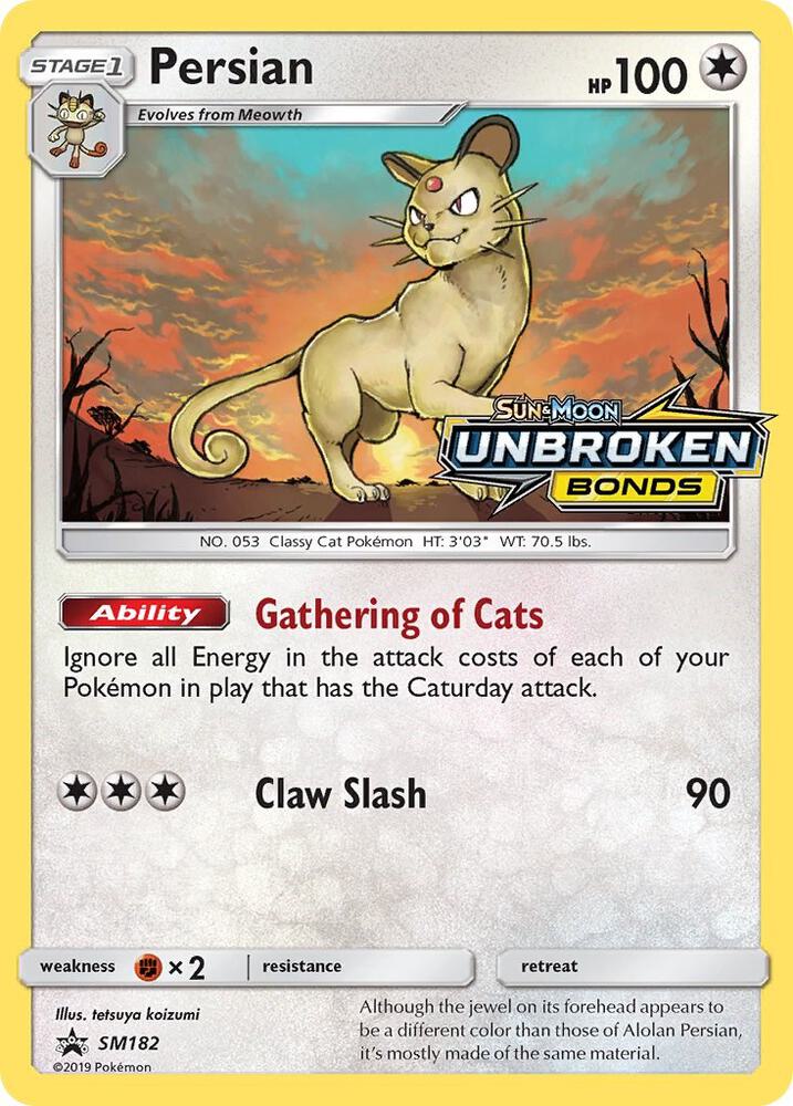 Persian (Prerelease) SM182 card from SM Promos
