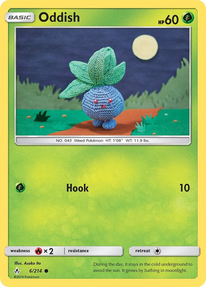 Oddish (6) 6/214 card from SM - Unbroken Bonds