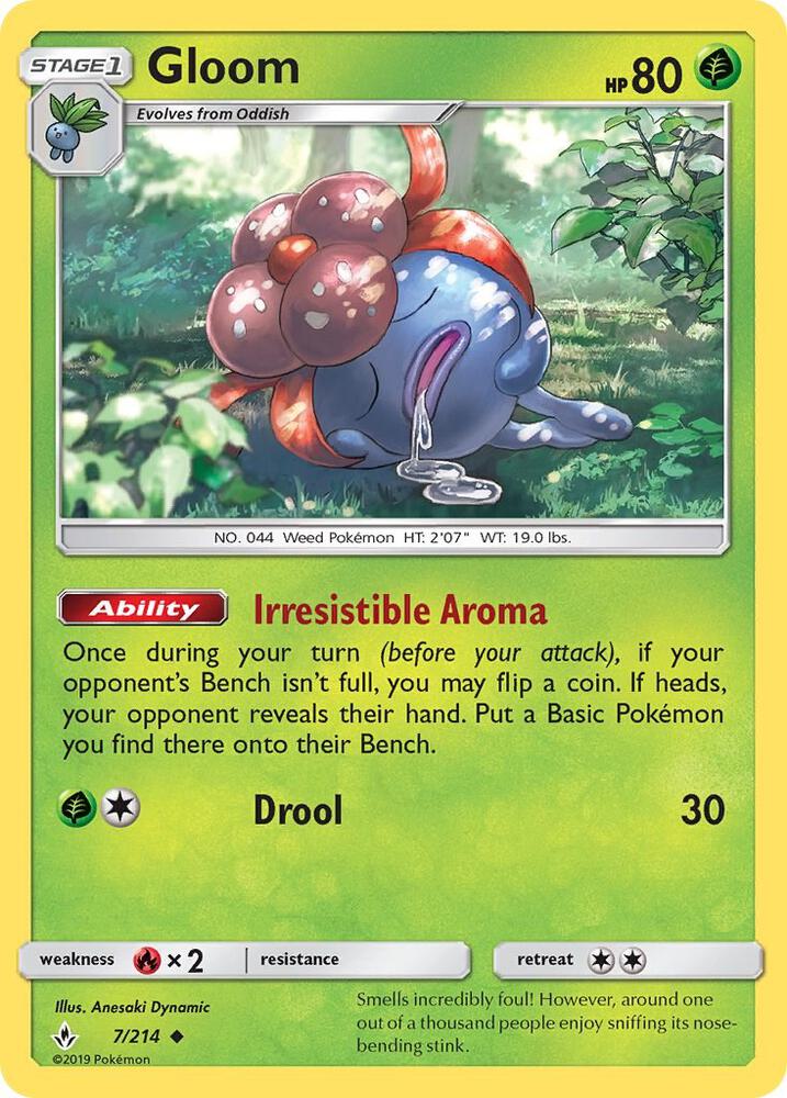 Gloom 7/214 card from SM - Unbroken Bonds