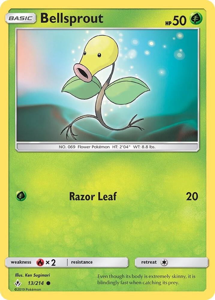 Bellsprout 13/214 card from SM - Unbroken Bonds