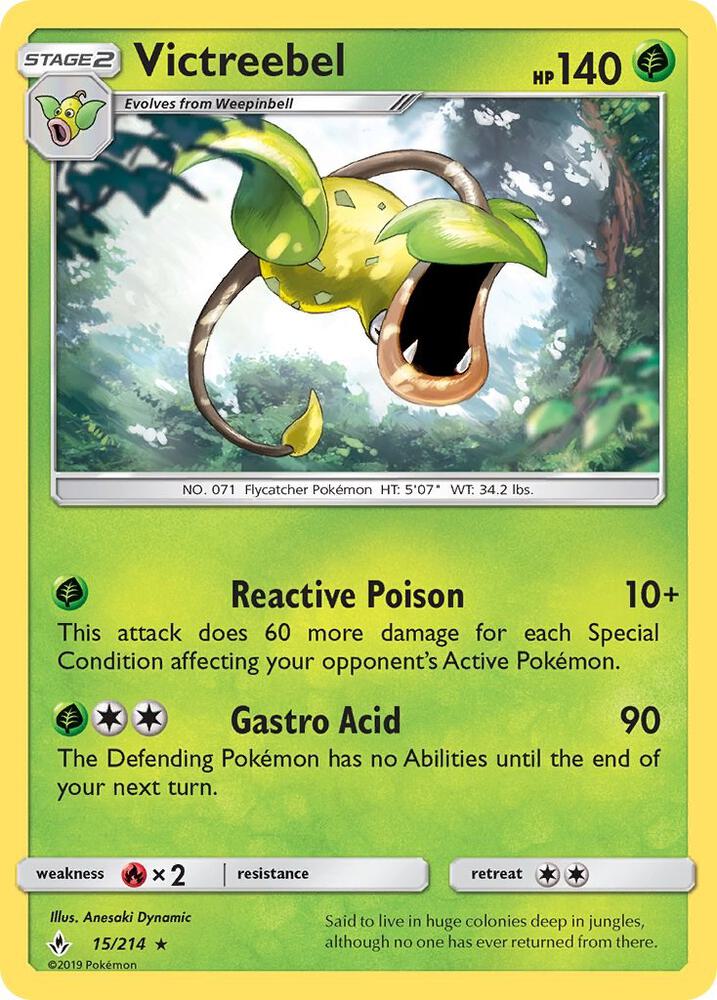 Victreebel 15/214 card from SM - Unbroken Bonds