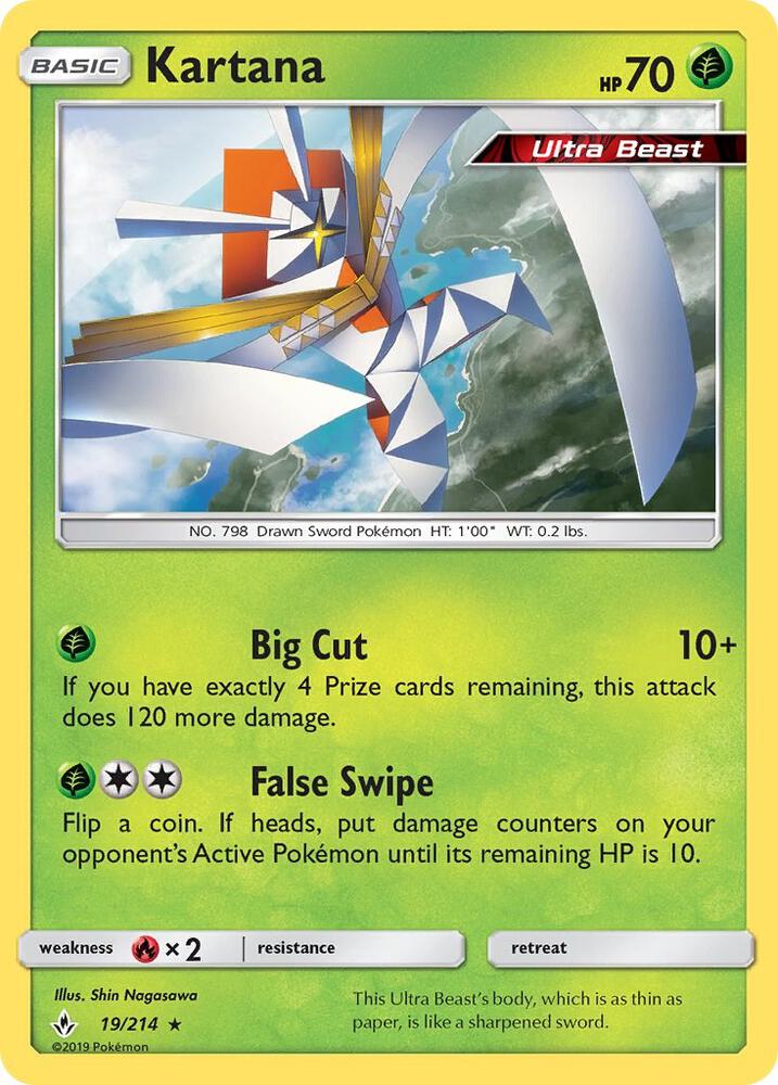 Kartana 19/214 card from SM - Unbroken Bonds
