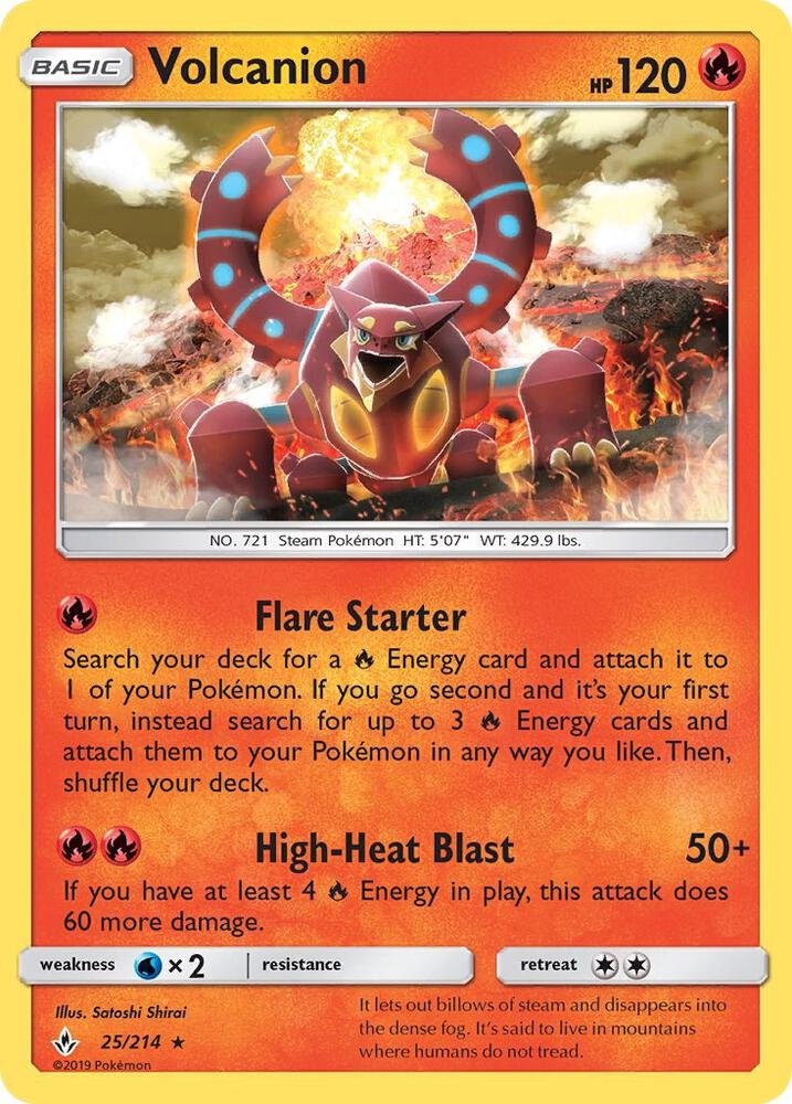 Volcanion 25/214 card from SM - Unbroken Bonds