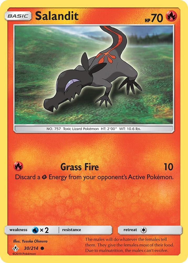 Salandit 30/214 card from SM - Unbroken Bonds
