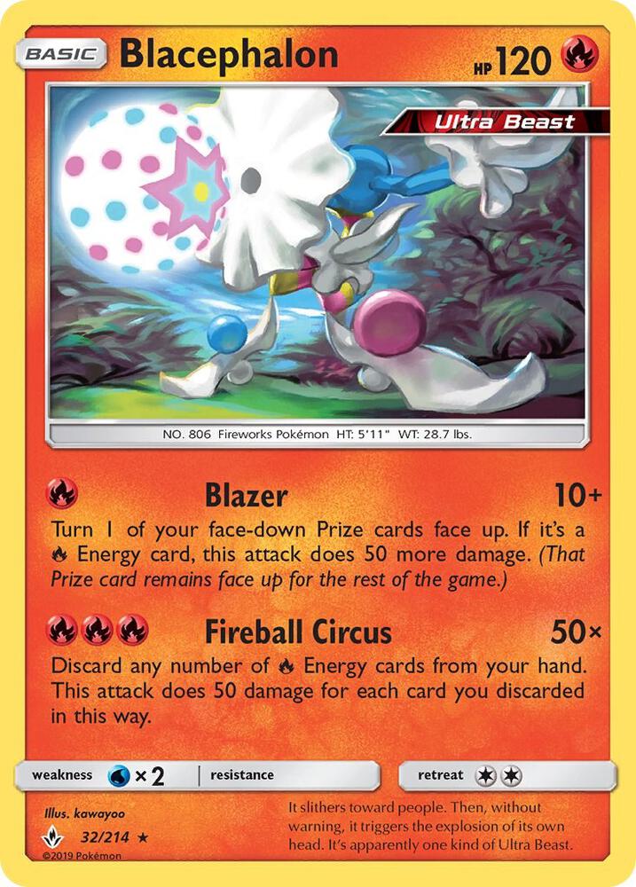 Blacephalon 32/214 card from SM - Unbroken Bonds