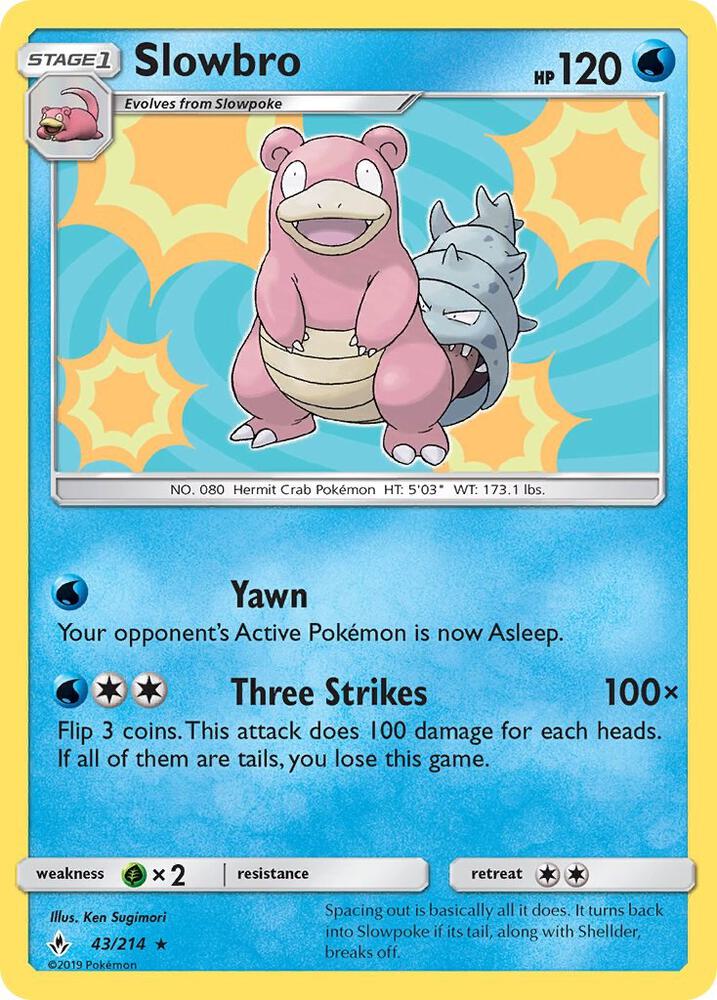 Slowbro 43/214 card from SM - Unbroken Bonds