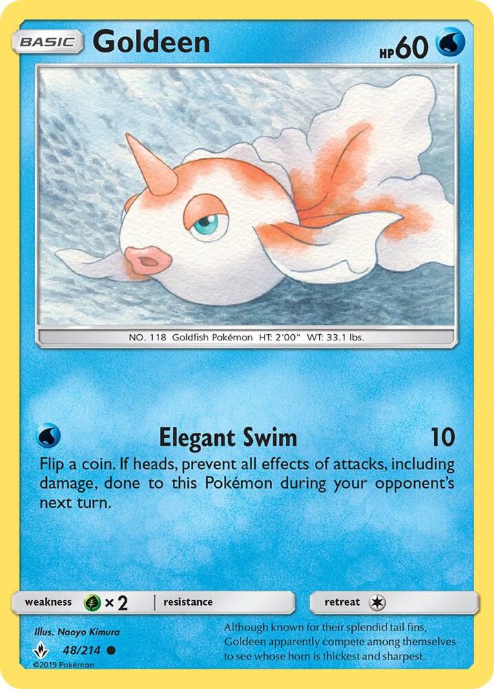 Goldeen 48/214 card from SM - Unbroken Bonds