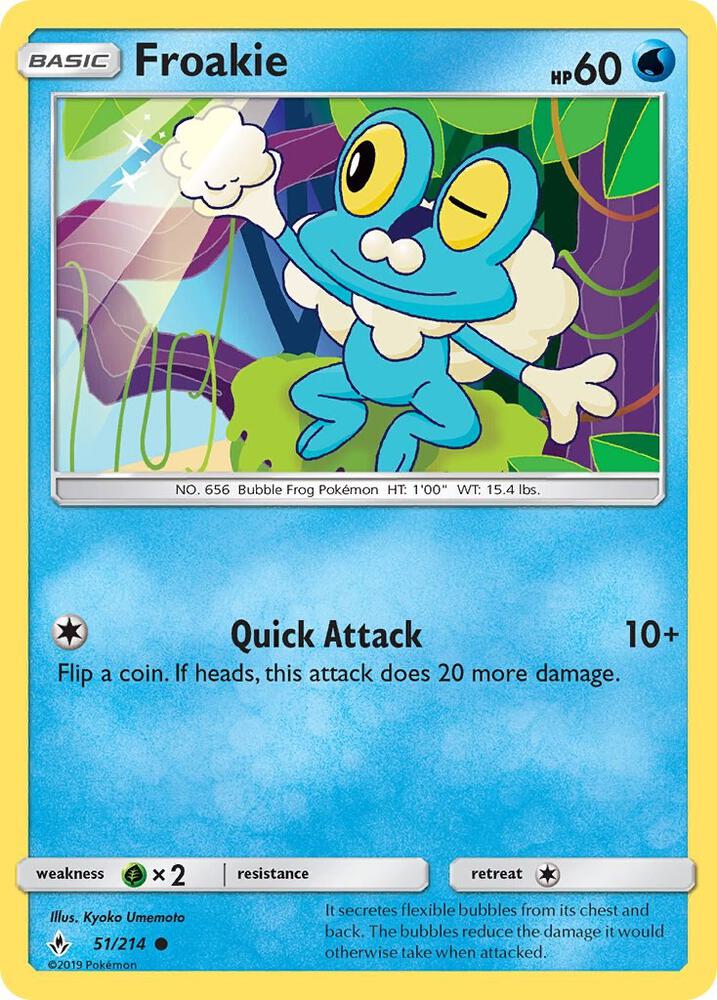 Froakie 51/214 card from SM - Unbroken Bonds