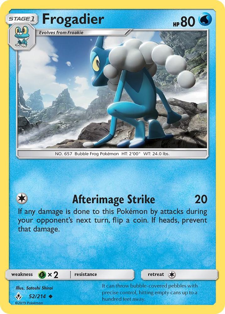 Frogadier 52/214 card from SM - Unbroken Bonds