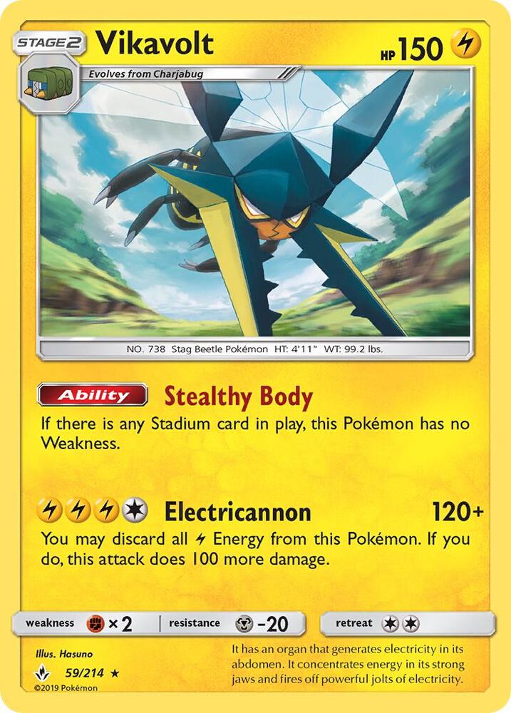 Vikavolt 59/214 card from SM - Unbroken Bonds