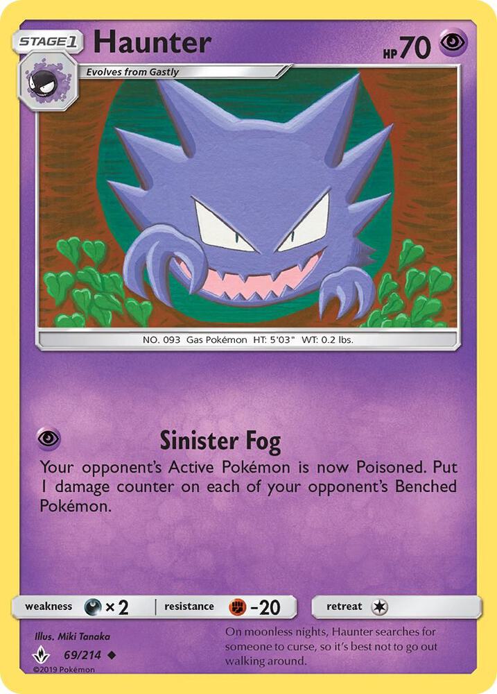 Haunter 69/214 card from SM - Unbroken Bonds