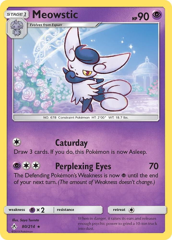 Meowstic 80/214 card from SM - Unbroken Bonds