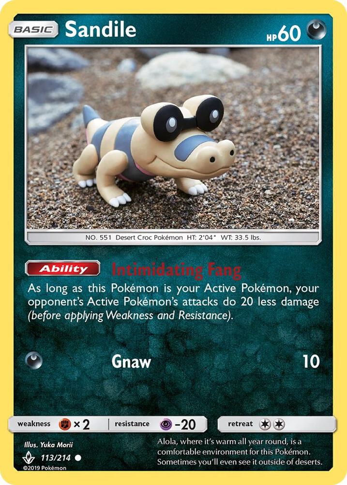 Sandile (113) 113/214 card from SM - Unbroken Bonds