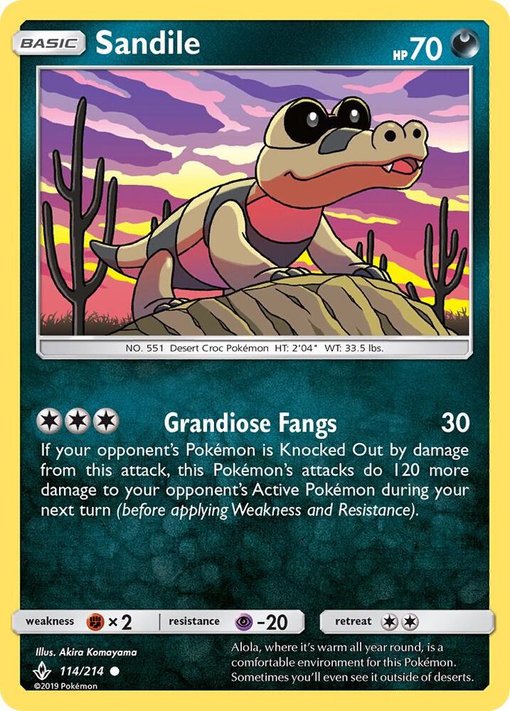 Sandile (114) 114/214 card from SM - Unbroken Bonds