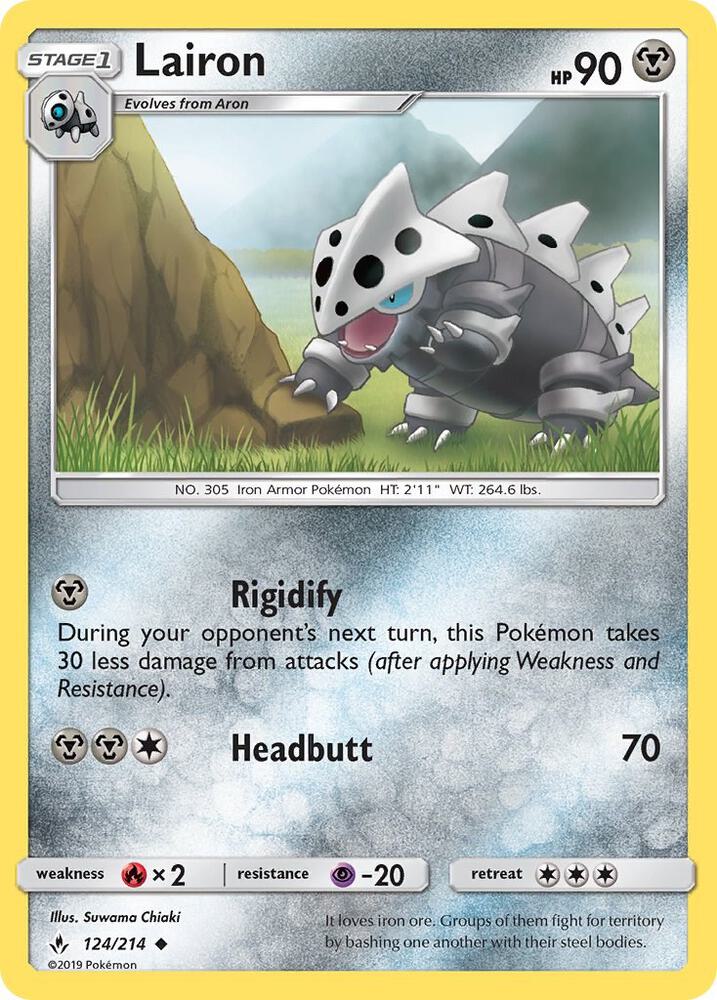 Lairon 124/214 card from SM - Unbroken Bonds