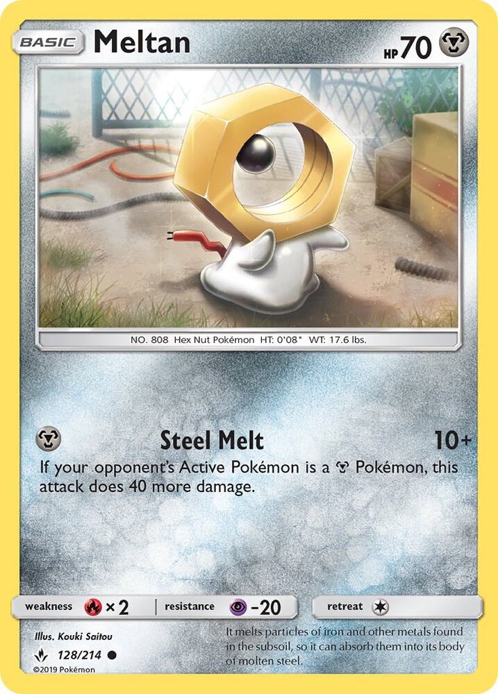 Meltan 128/214 card from SM - Unbroken Bonds