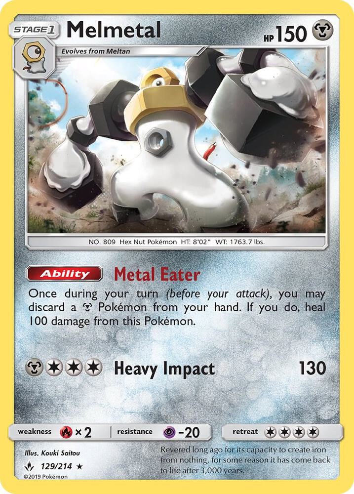 Melmetal 129/214 card from SM - Unbroken Bonds