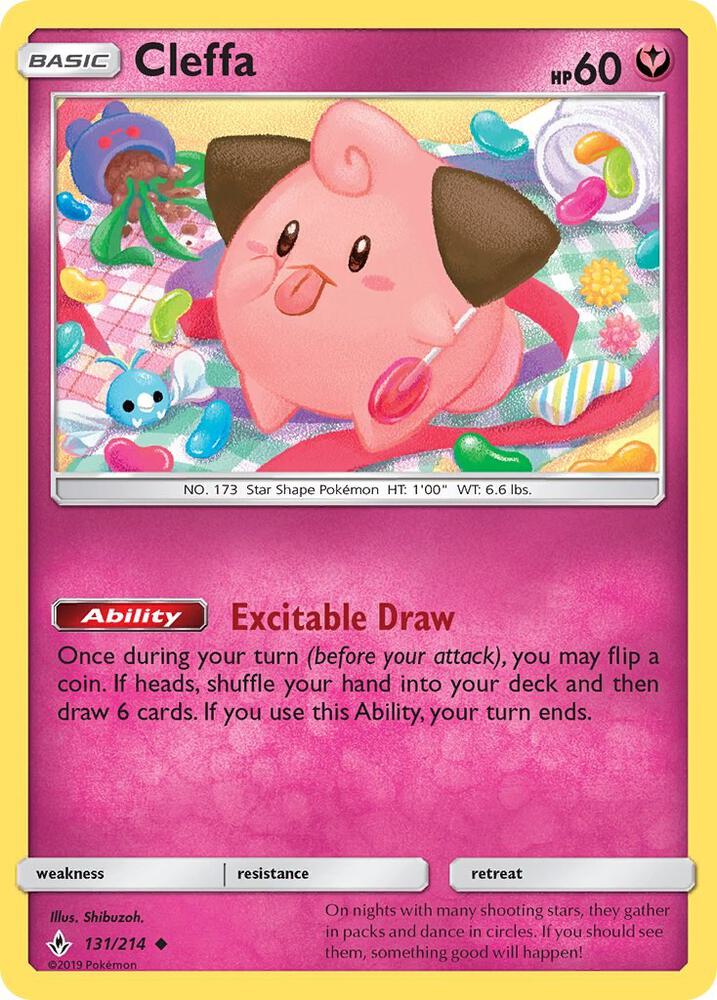 Cleffa 131/214 card from SM - Unbroken Bonds