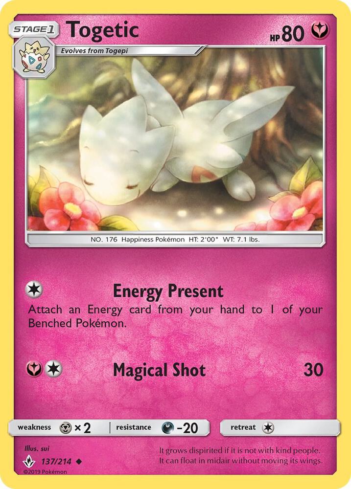 Togetic 137/214 card from SM - Unbroken Bonds