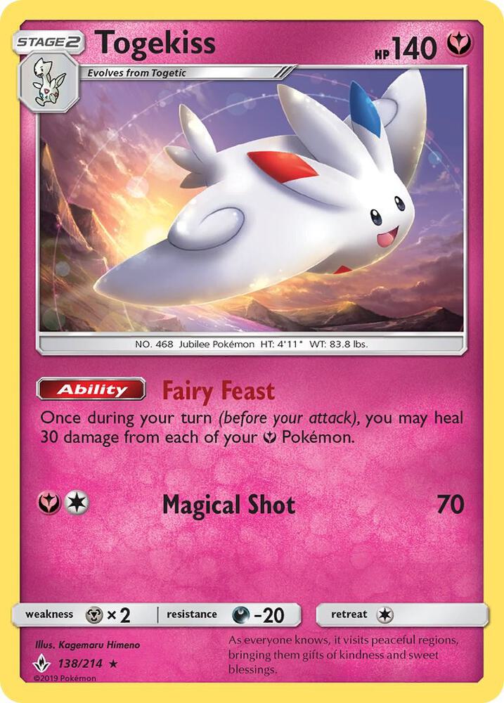 Togekiss 138/214 card from SM - Unbroken Bonds