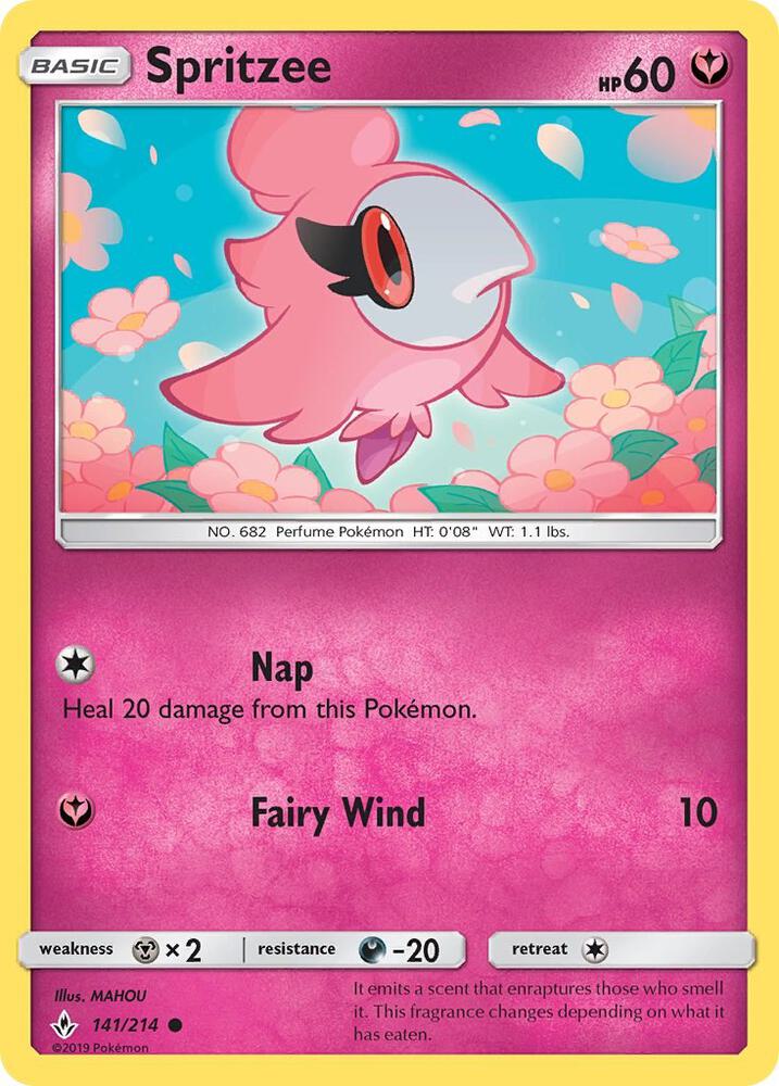 Spritzee 141/214 card from SM - Unbroken Bonds