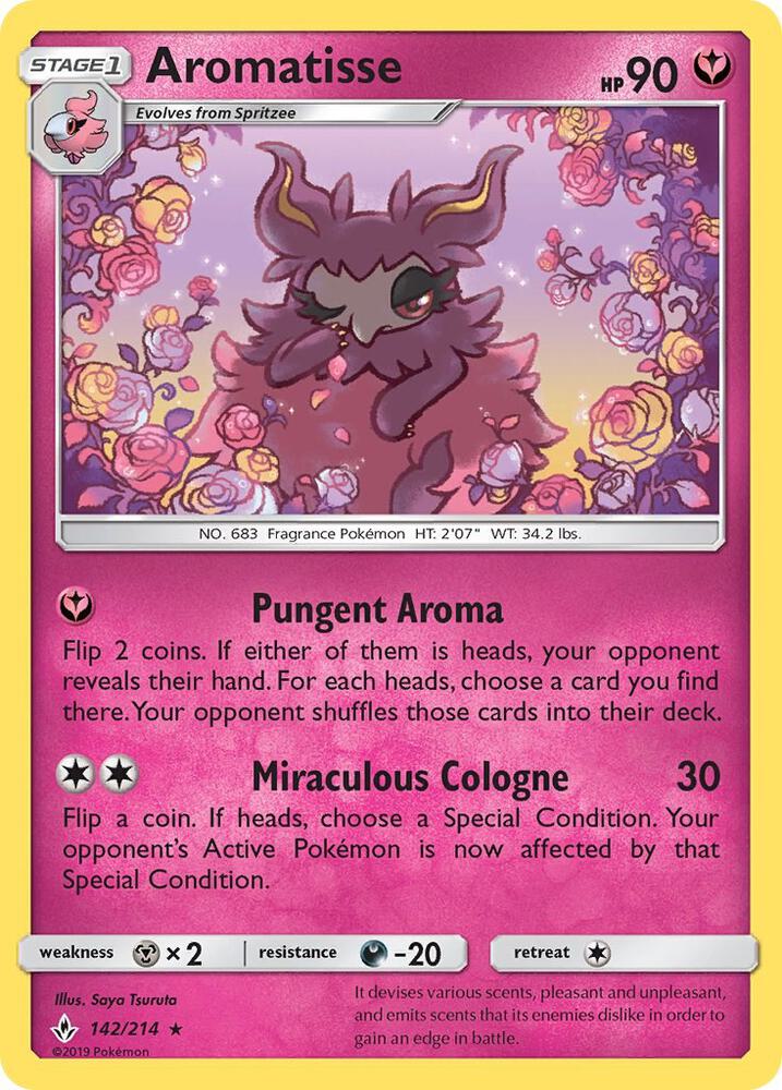 Aromatisse 142/214 card from SM - Unbroken Bonds