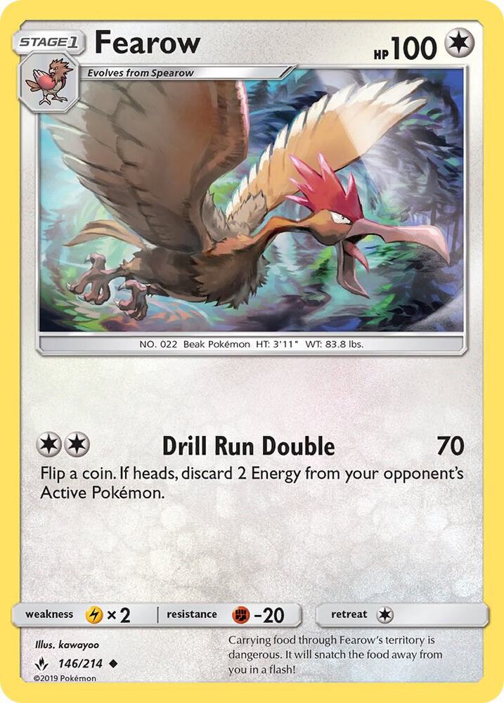 Fearow 146/214 card from SM - Unbroken Bonds