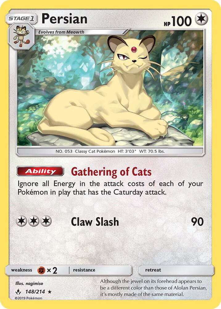 Persian 148/214 card from SM - Unbroken Bonds