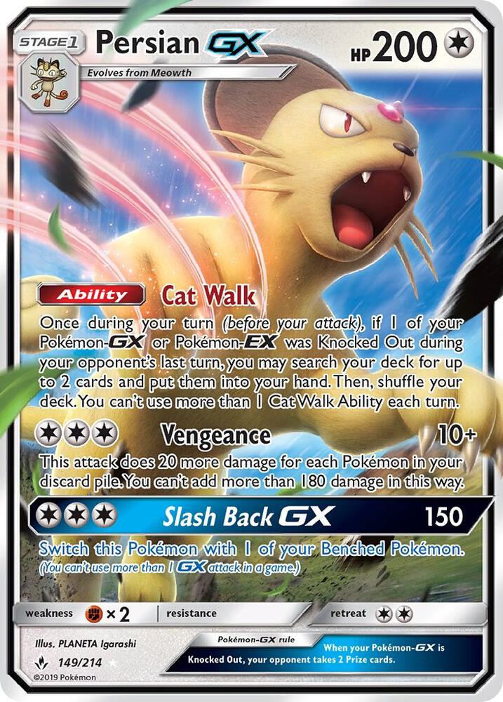 Persian GX 149/214 card from SM - Unbroken Bonds