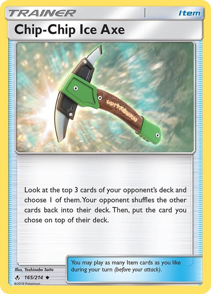 Chip-Chip Ice Axe 165/214 card from SM - Unbroken Bonds
