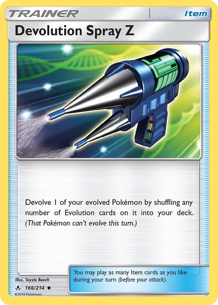Devolution Spray Z 166/214 card from SM - Unbroken Bonds